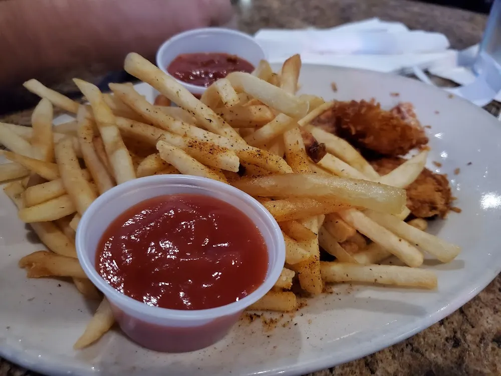 Coconut Shrimp and French Fries