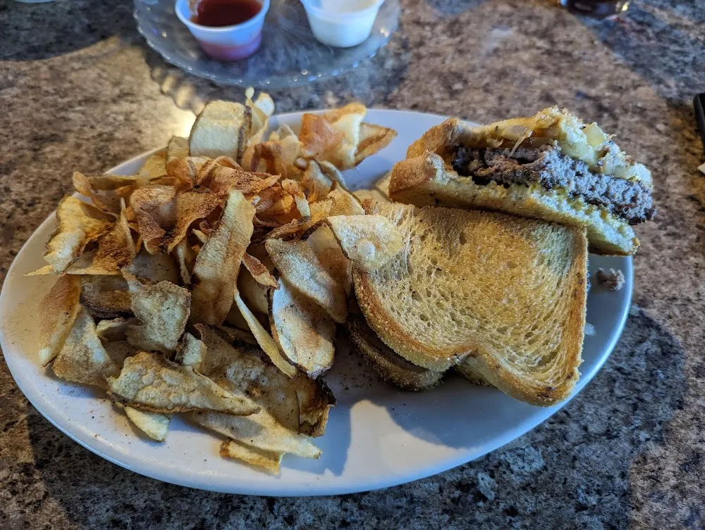 Patty Melt with House Made Chips